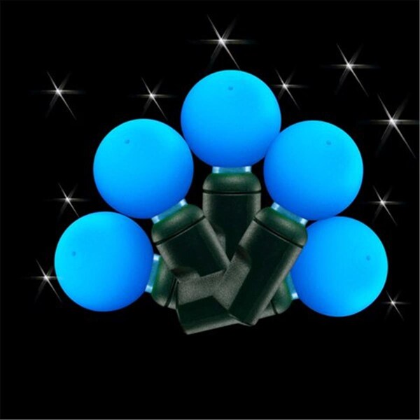 Forever Bright Kellogg Plastics 075 in Holiday Christmas Indoor Outdoor LED Blue Frosted Ball 59303 - main